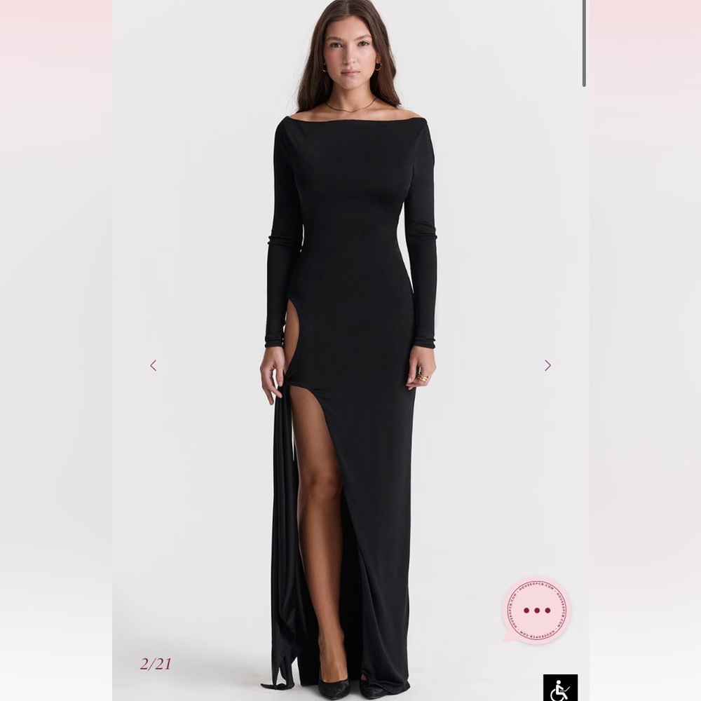 House of CB Marcella Black Cutout Dress